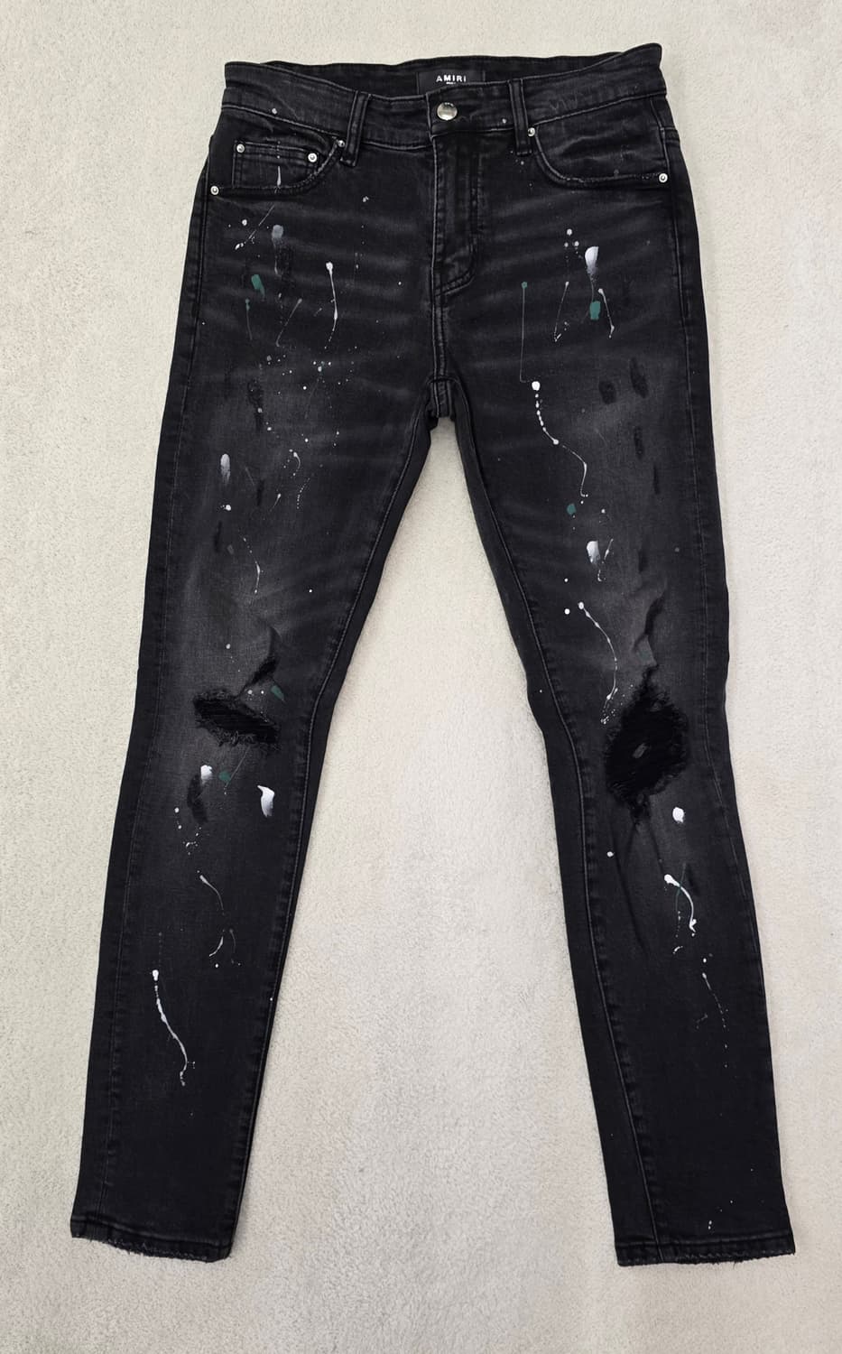 [정품] AMIRI 아미리 페인트 스플래터 데님진.   싸이즈 30 상품이미지1