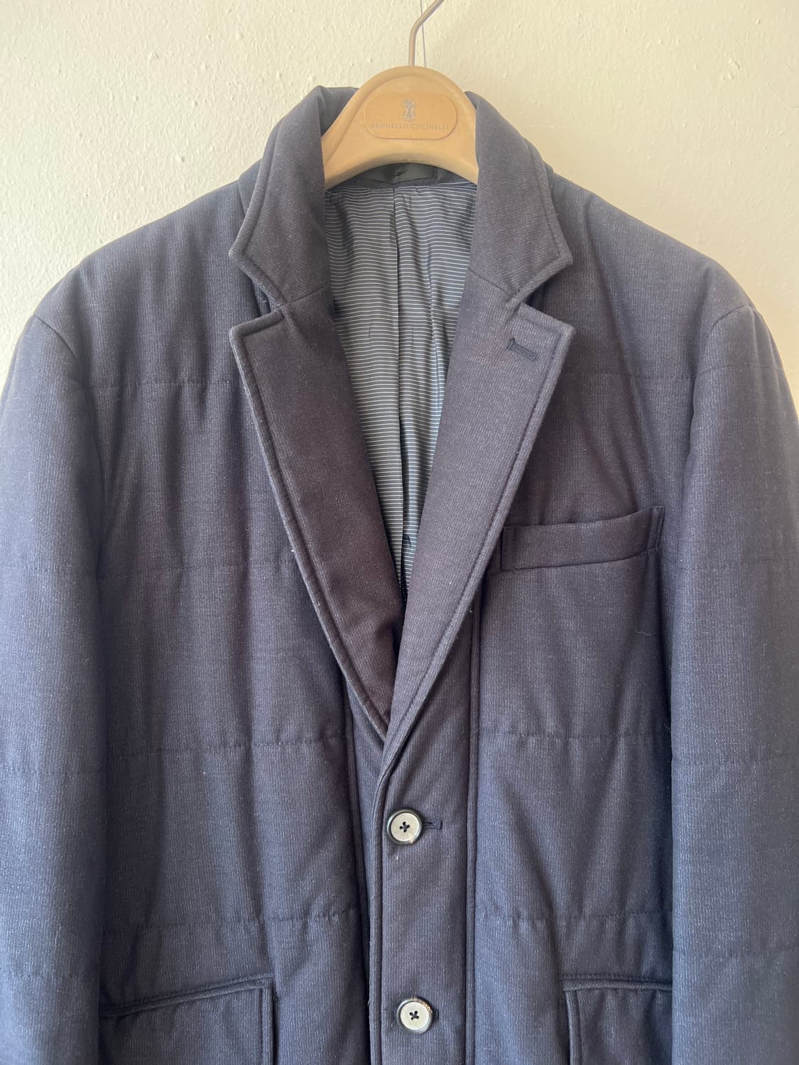 코모도스퀘어 남성 네이비 패딩 싱글코트
 상품이미지2