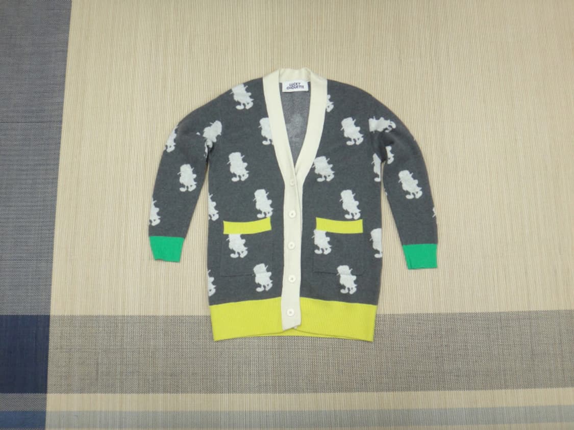 (FREE) 럭키슈에뜨 YO 슈에뜨 컬러블록 가디건 상품이미지1