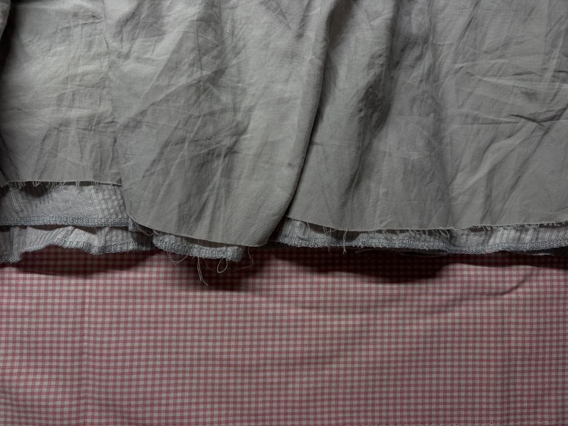 코이세이오 더블 셔링 스커트 그레이 상품이미지3