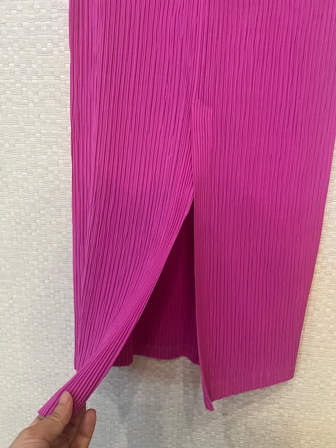 이세이미야케 해칭 스커트 핑크 상품이미지5