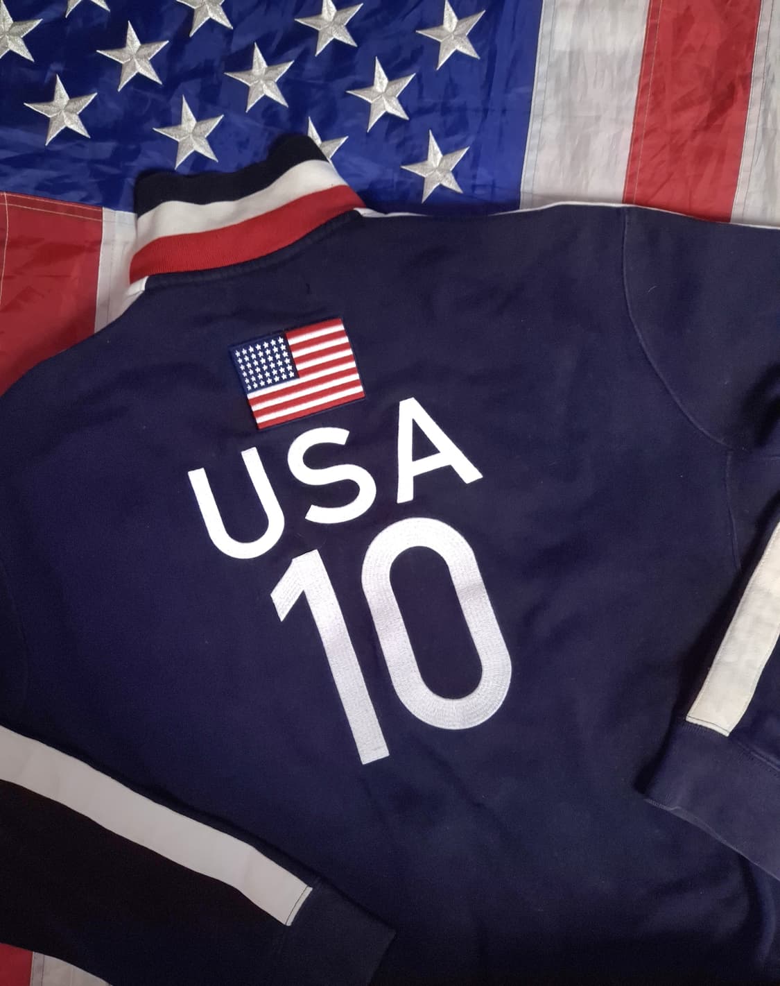 오리지날 랄프로렌폴로 USA 성조기 빅포니 코튼 트렉탑져지 상품이미지5