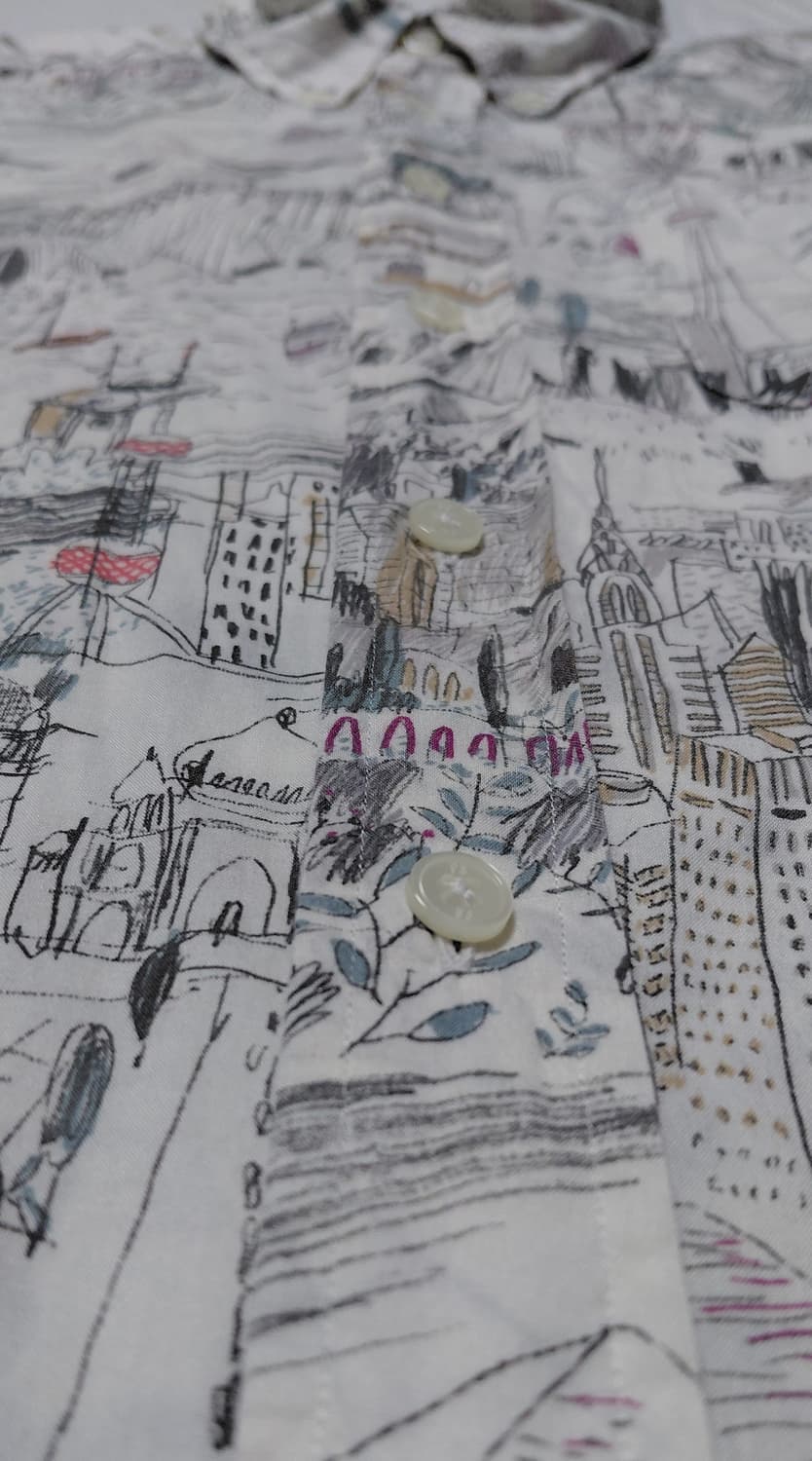 (95) PS Paul Smith 시티 랜드마크 드로잉 셔츠 - 일본산 상품이미지10