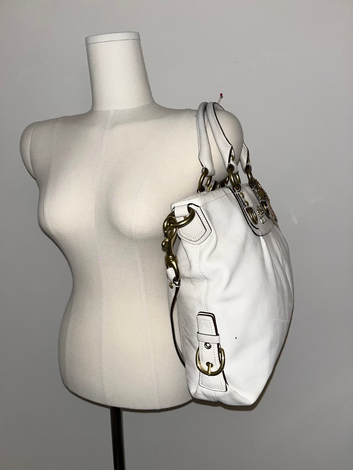 📦90s Coach allwhite shoulder bag 상품이미지7