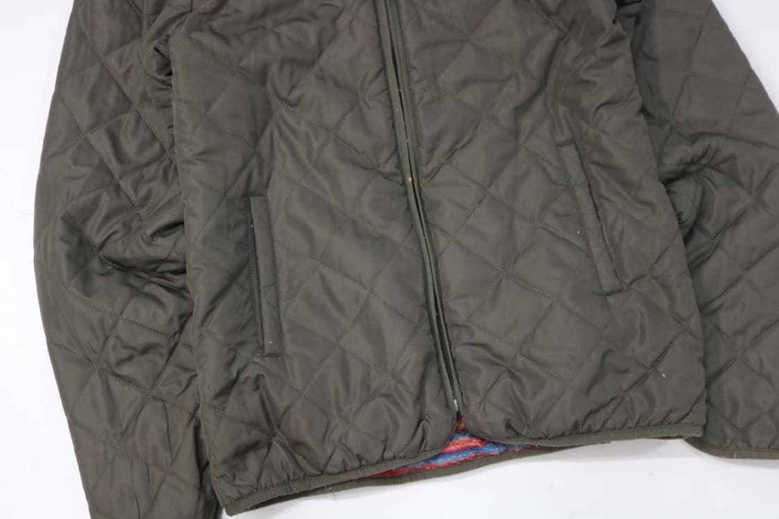 벤쿠베르(VENT COUVERT) 빈티지 카키 퀼팅 후드 자켓 (M) 상품이미지4