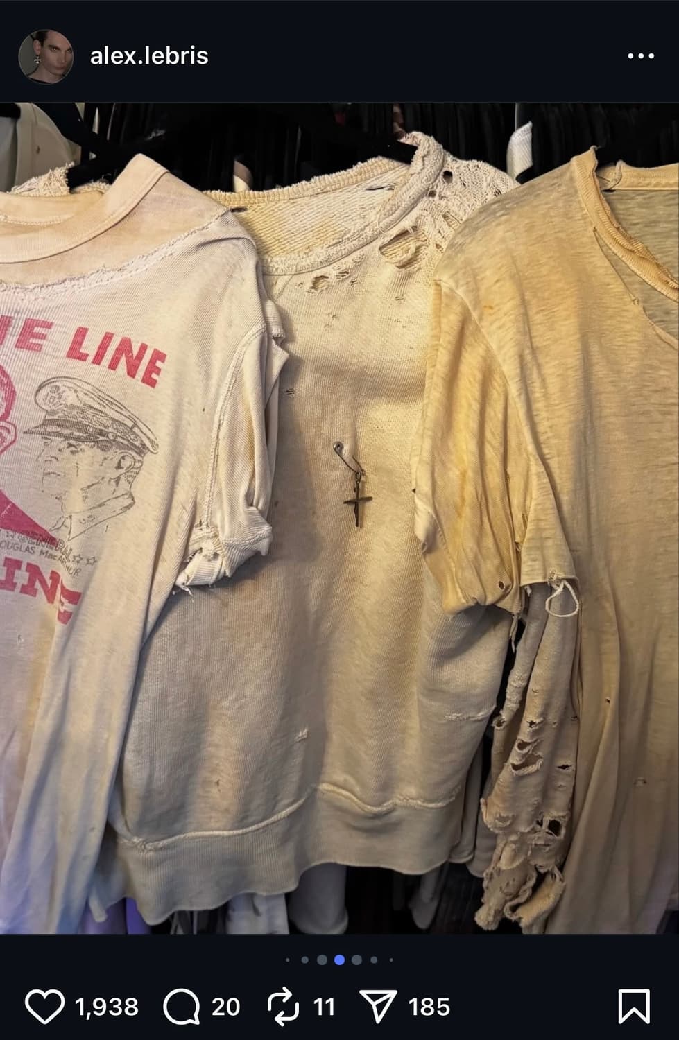 L)90s vintage distressed t-shirts 상품이미지7