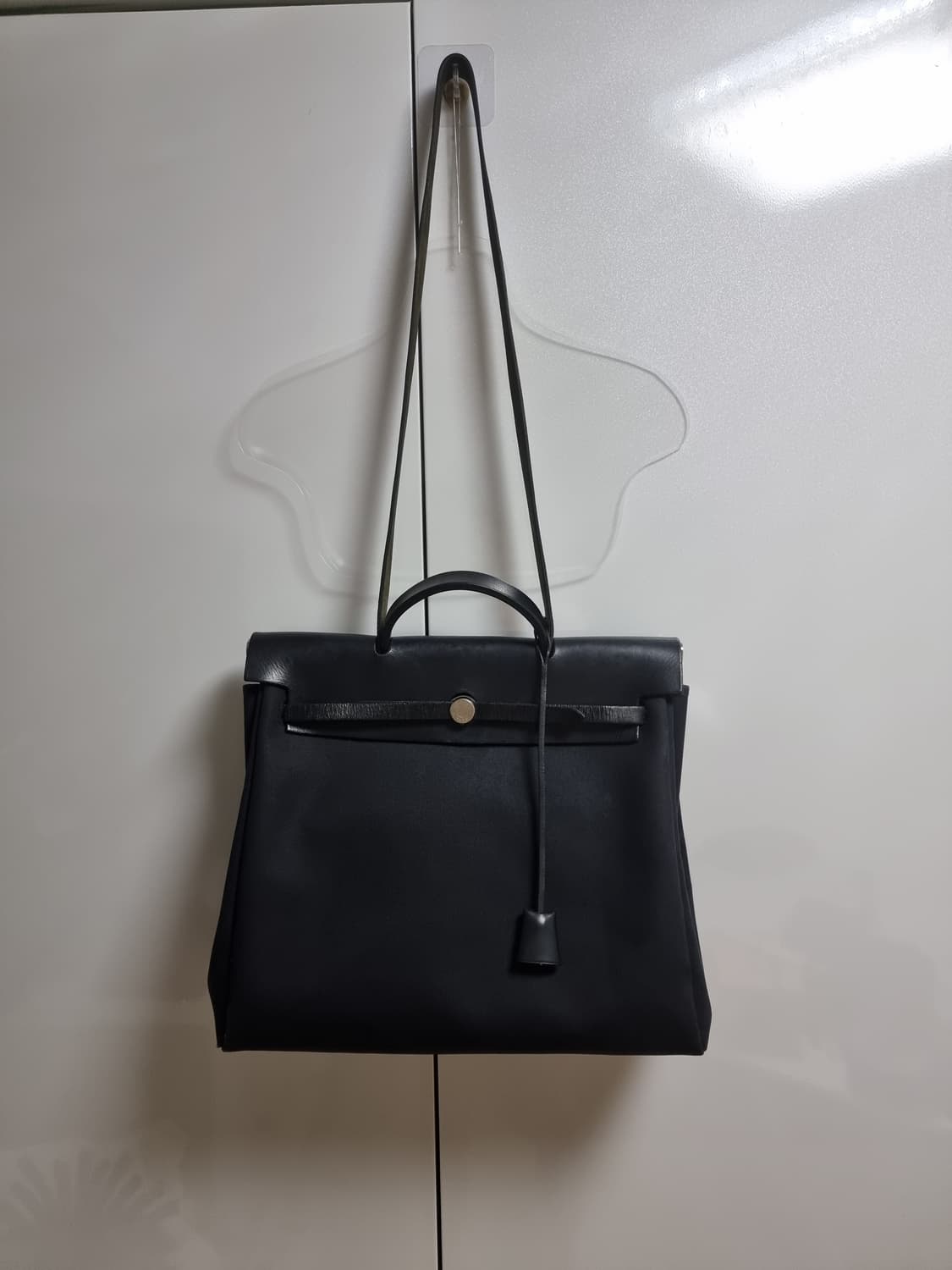 에르메스 에르백 2way mm 39 라지 블랙 풀구성 C각인 상품이미지4