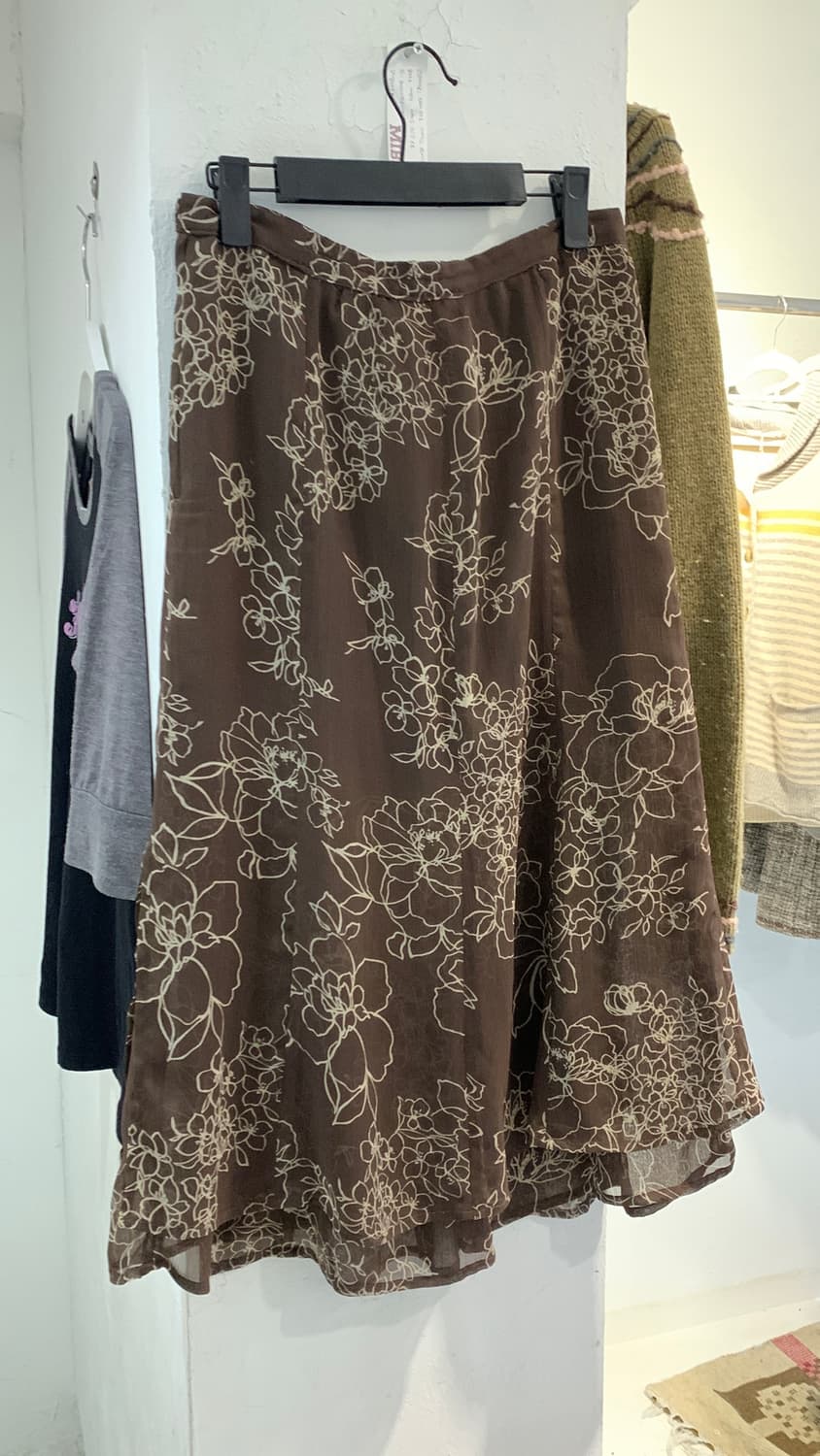 Long flower skirt 상품이미지1