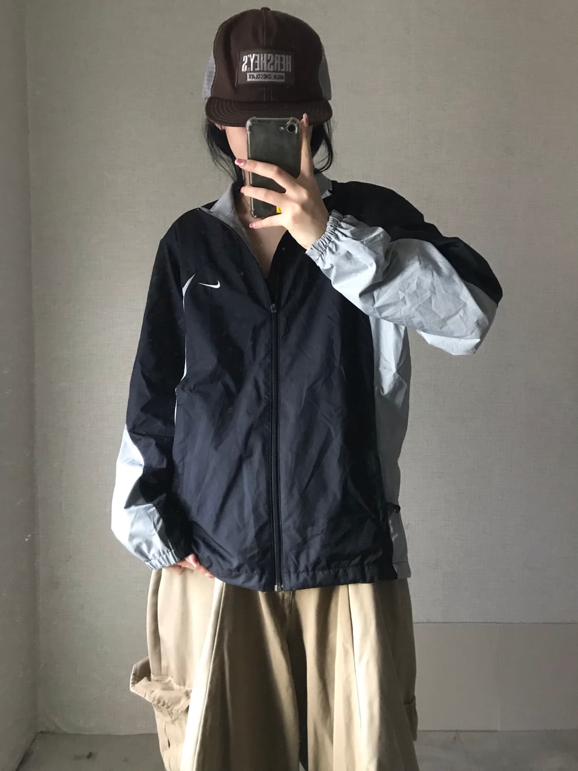 나이키 블랙 그레이 바람막이 상품이미지3