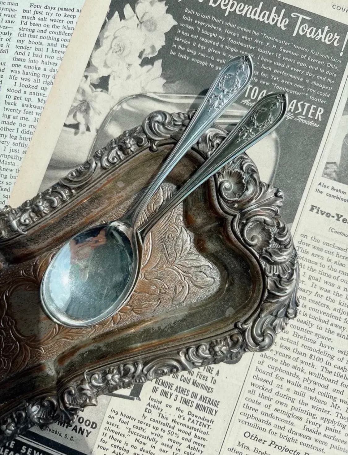 영국 빈티지 실버플레이트 디저트스푼 상품이미지1