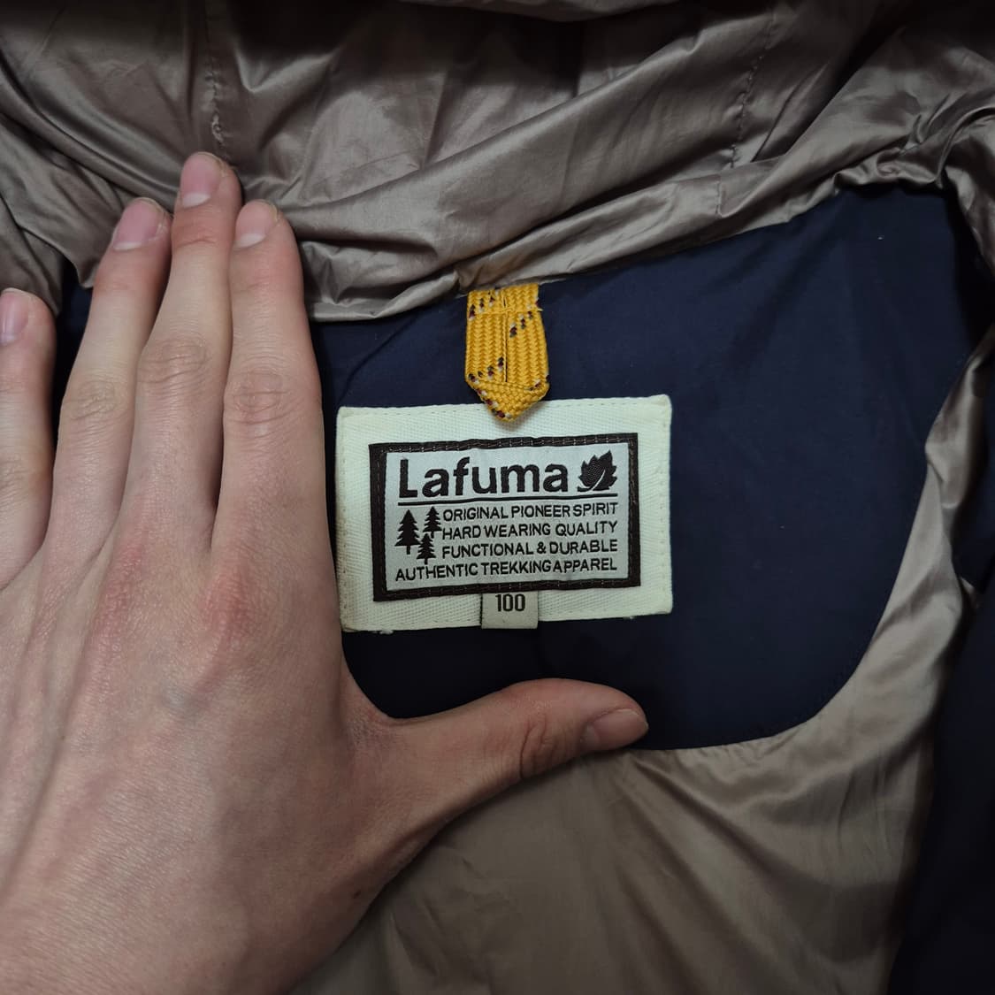 라푸마 LHT 미디엄 구스다운 후드 롱패딩 점퍼 L(100) 상품이미지7