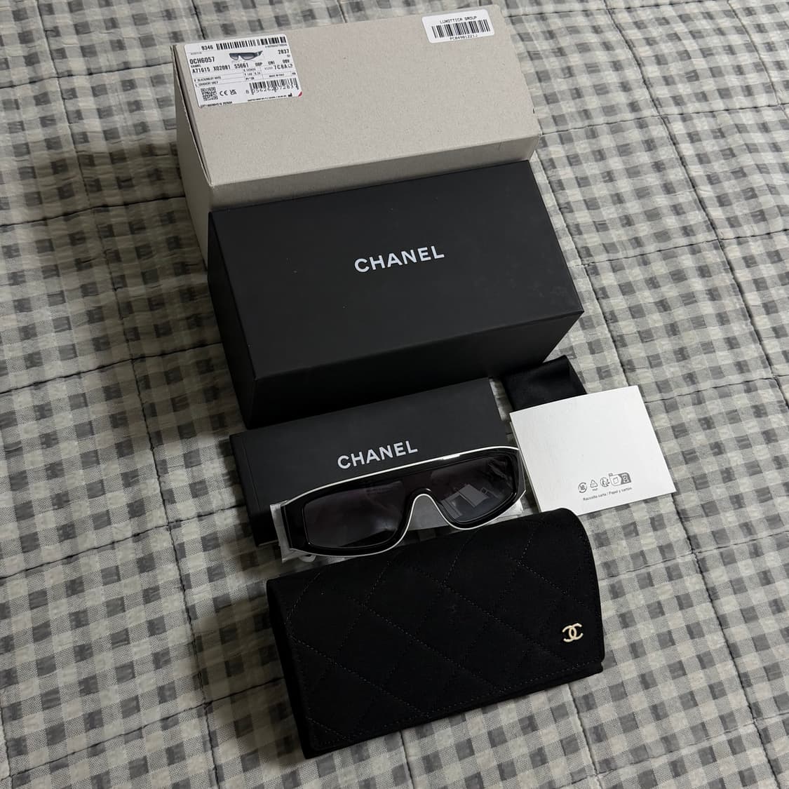 (OS) Chanel 샤넬 CC로고 쉴드 선글라스 블랙  상품이미지8