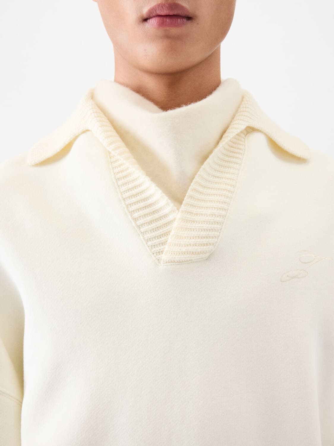 [M,L,XL]자크뮈스 25fw 푼토 롱 슬리브 폴로 니트 상품이미지1