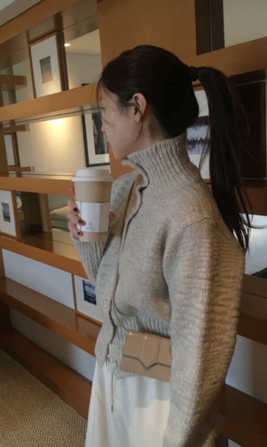 매니매니모드 탈리타 미니 크로스백 월렛 베이지 상품이미지3