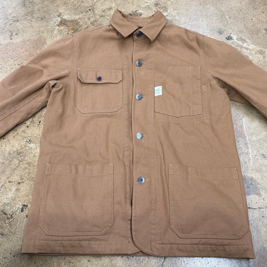 [정품/XL] 후아유 브라운 워크 자켓 데님 셔츠형 점퍼 b18 상품이미지3