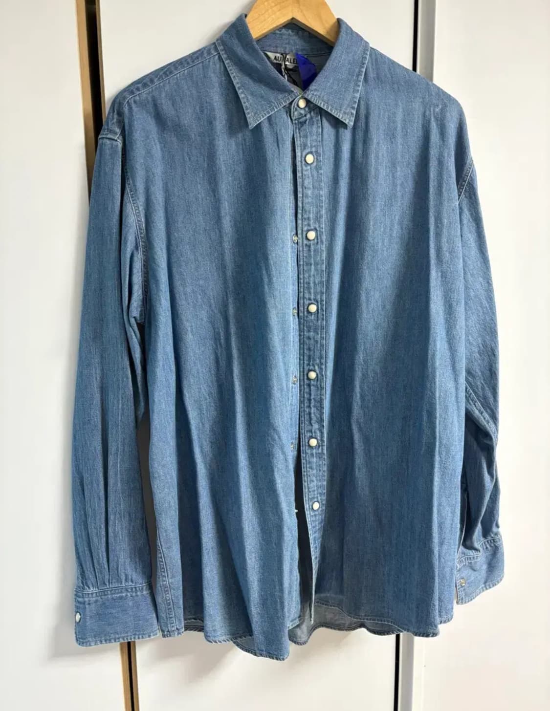 [5] 오라리 셀비지 슈퍼 라이트 데님 셔츠 상품이미지2
