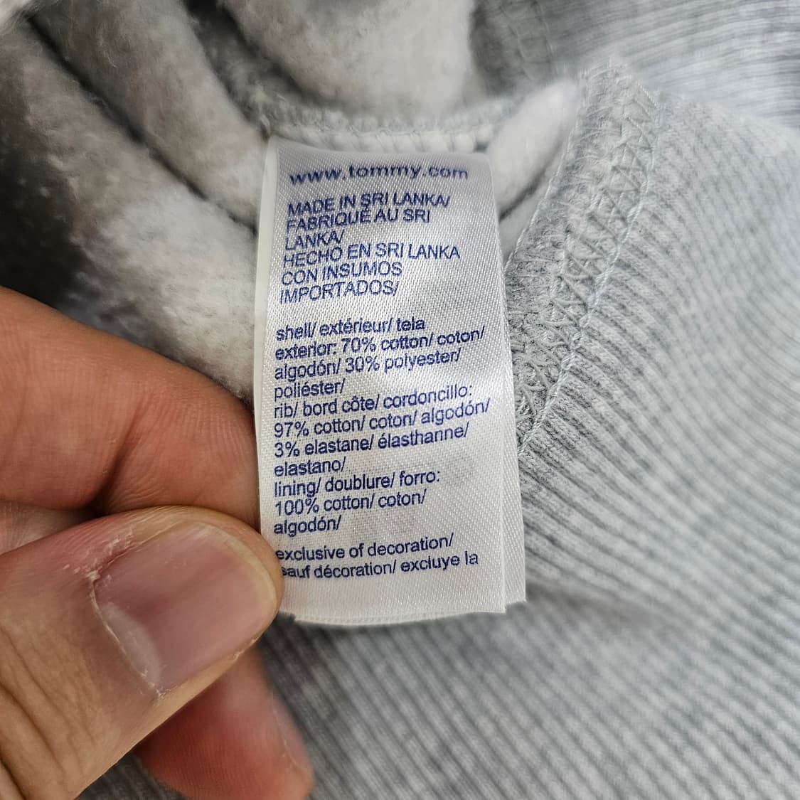 L 타미힐피거 하프집업 맨투맨 그레이 상품이미지5
