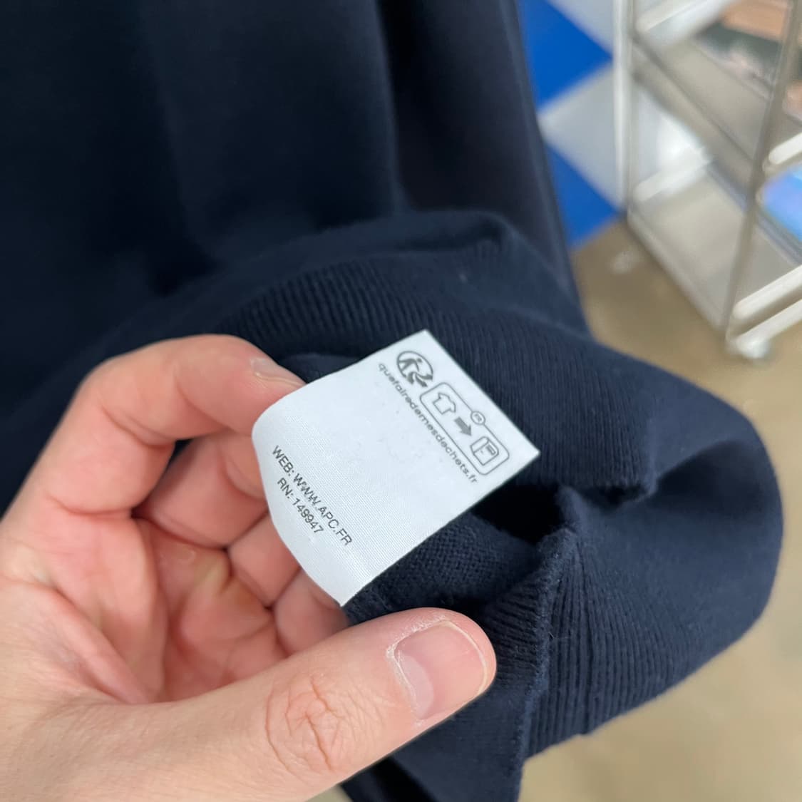 아페쎄 코튼 크루넥 니트 XL 상품이미지5