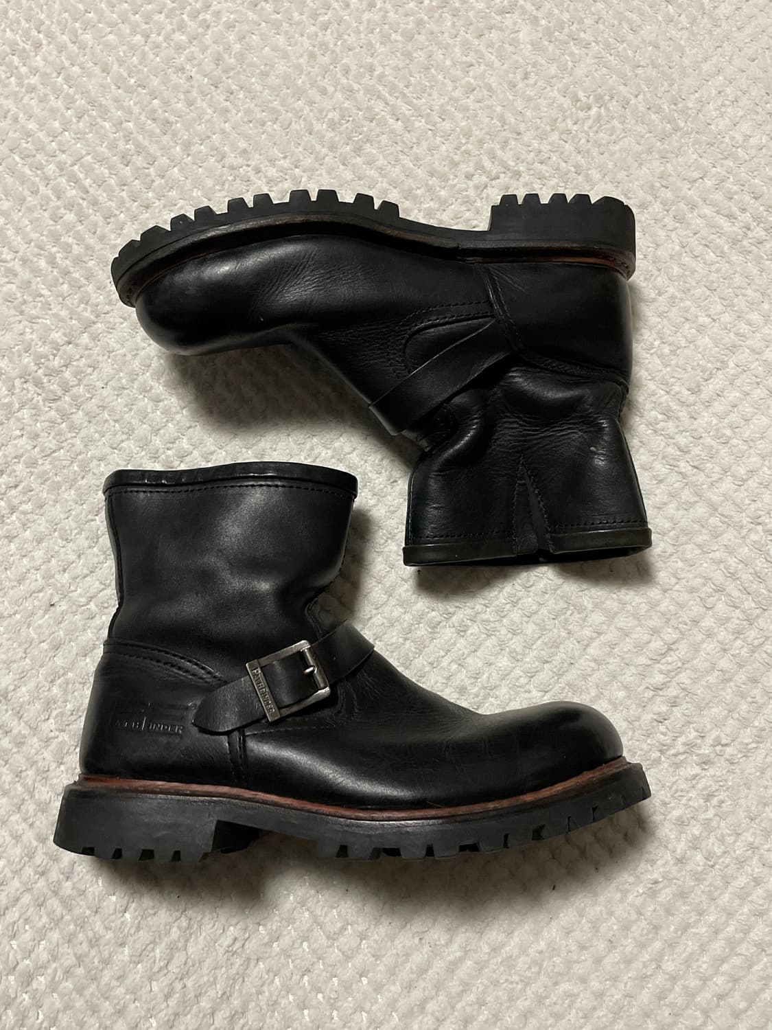 패스파인더 웨스턴 무드 레더 엔지니어 부츠 블랙 상품이미지8