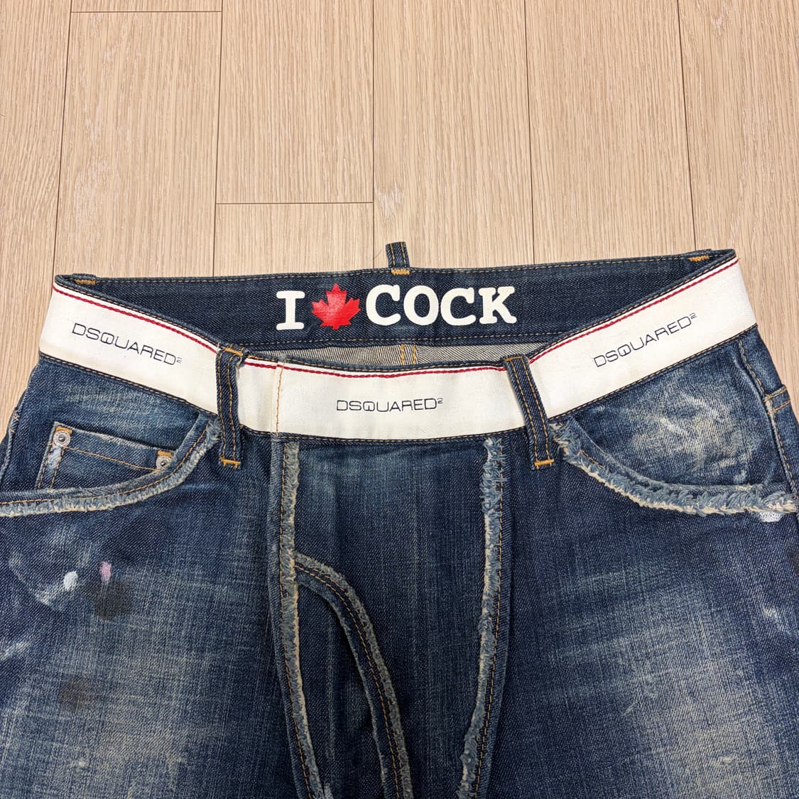 디스퀘어드2 섹시언디 가죽패치 슬림진 상품이미지4