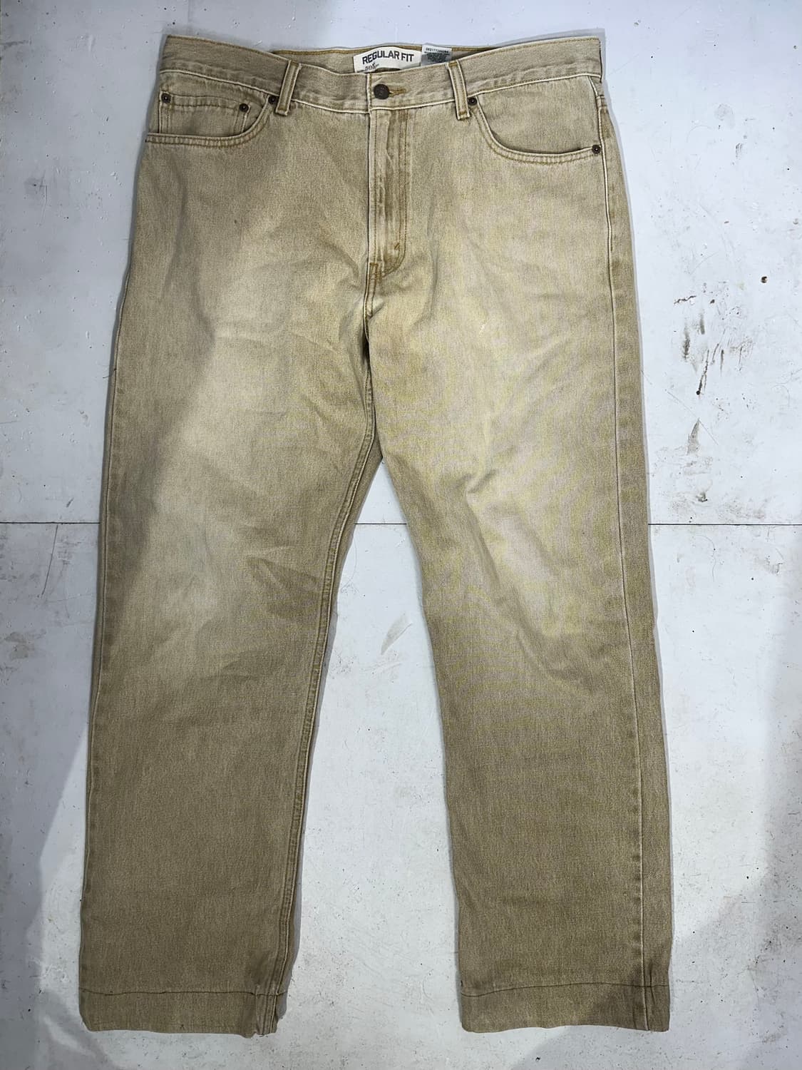 리바이스 505 와이드 베이지 데님 팬츠 청바지 36 상품이미지4