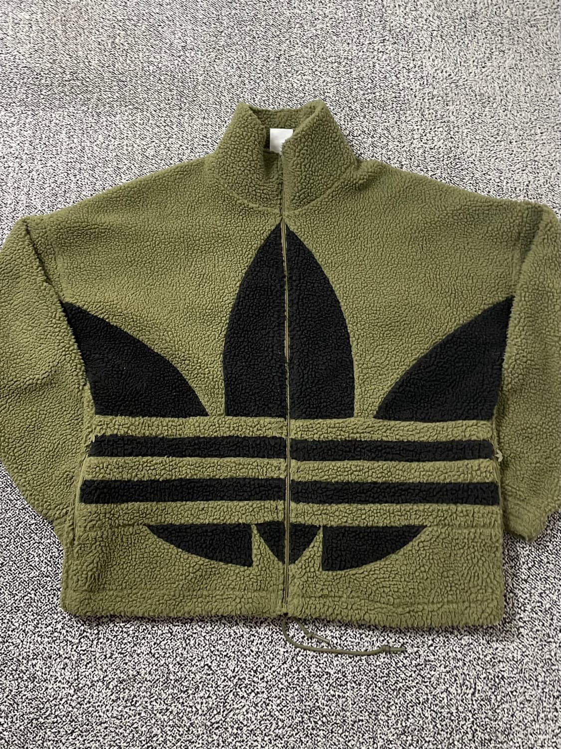빈티지9. 아디다스 빅 트레포일 쉐르파 플리스 뽀글이 집업 자켓  상품이미지1
