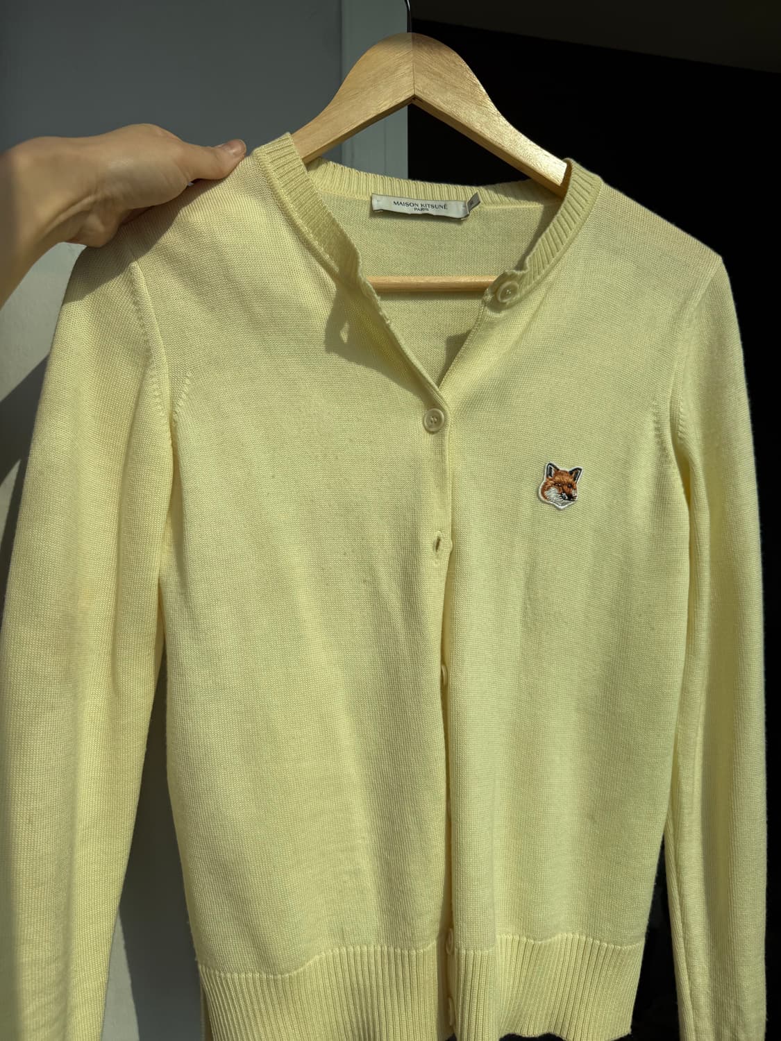 메종키츠네 폭스 헤드 울 가디건 상품이미지1