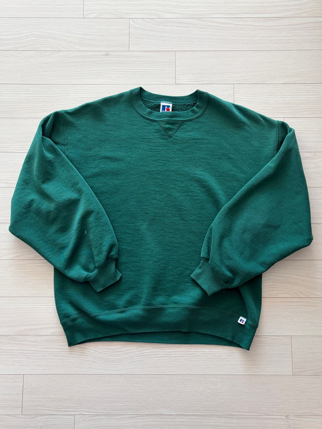 90s 러셀 미제 50 50 딥그린 플레인 스웻 L (103) 상품이미지2