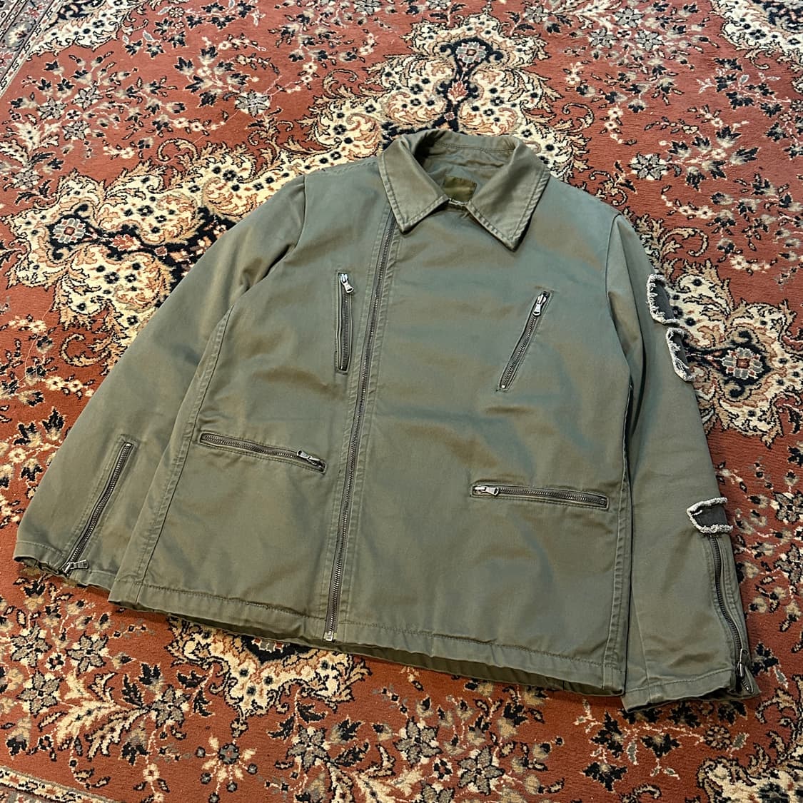 코데즈 컴바인 코튼 라이더자켓 (L/100) 더블카라 야상 상품이미지3