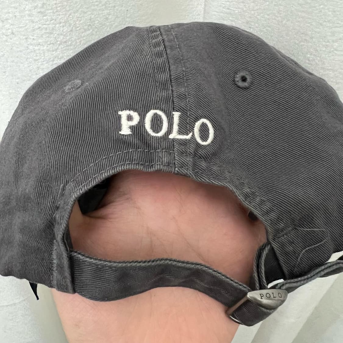 폴로 랄프로렌 그레이 화이트포니 볼캡 상품이미지3