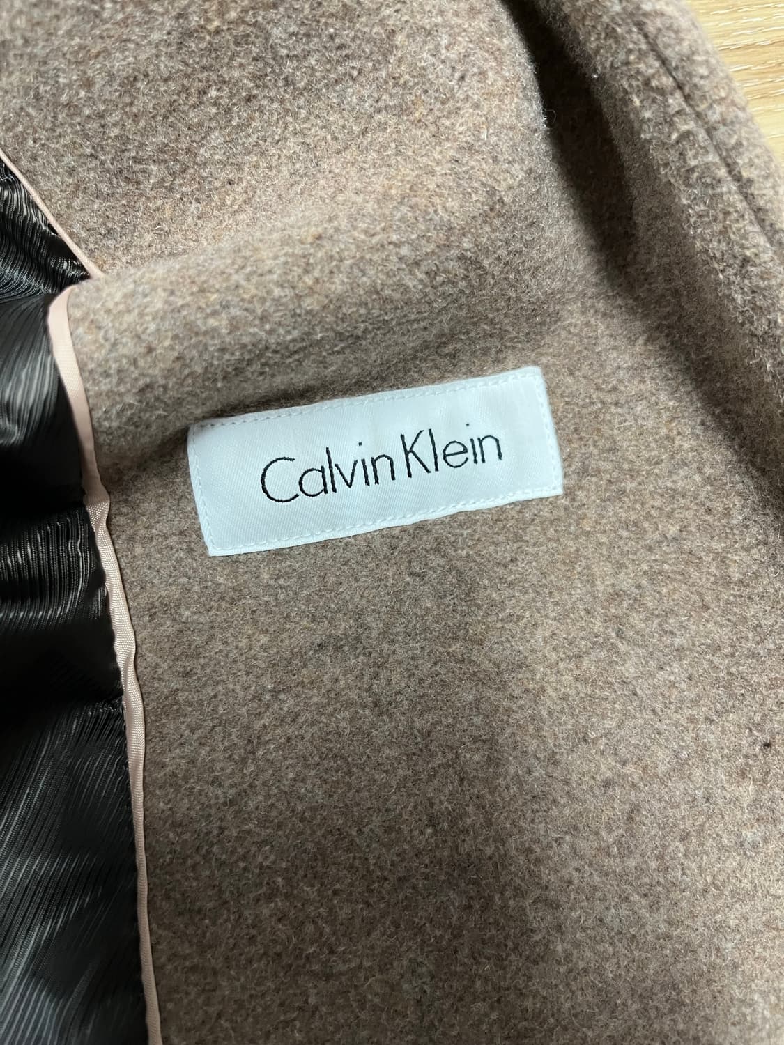 캘빈클라인 숄카라 벨티드 울 코트 상품이미지3