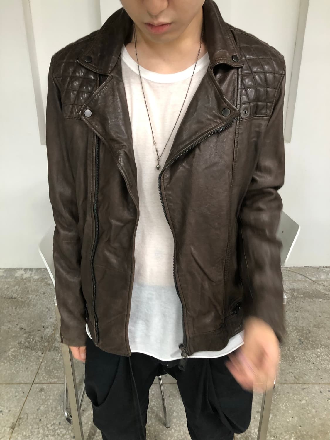 올세인츠 레더 바이커 자켓 상품이미지10