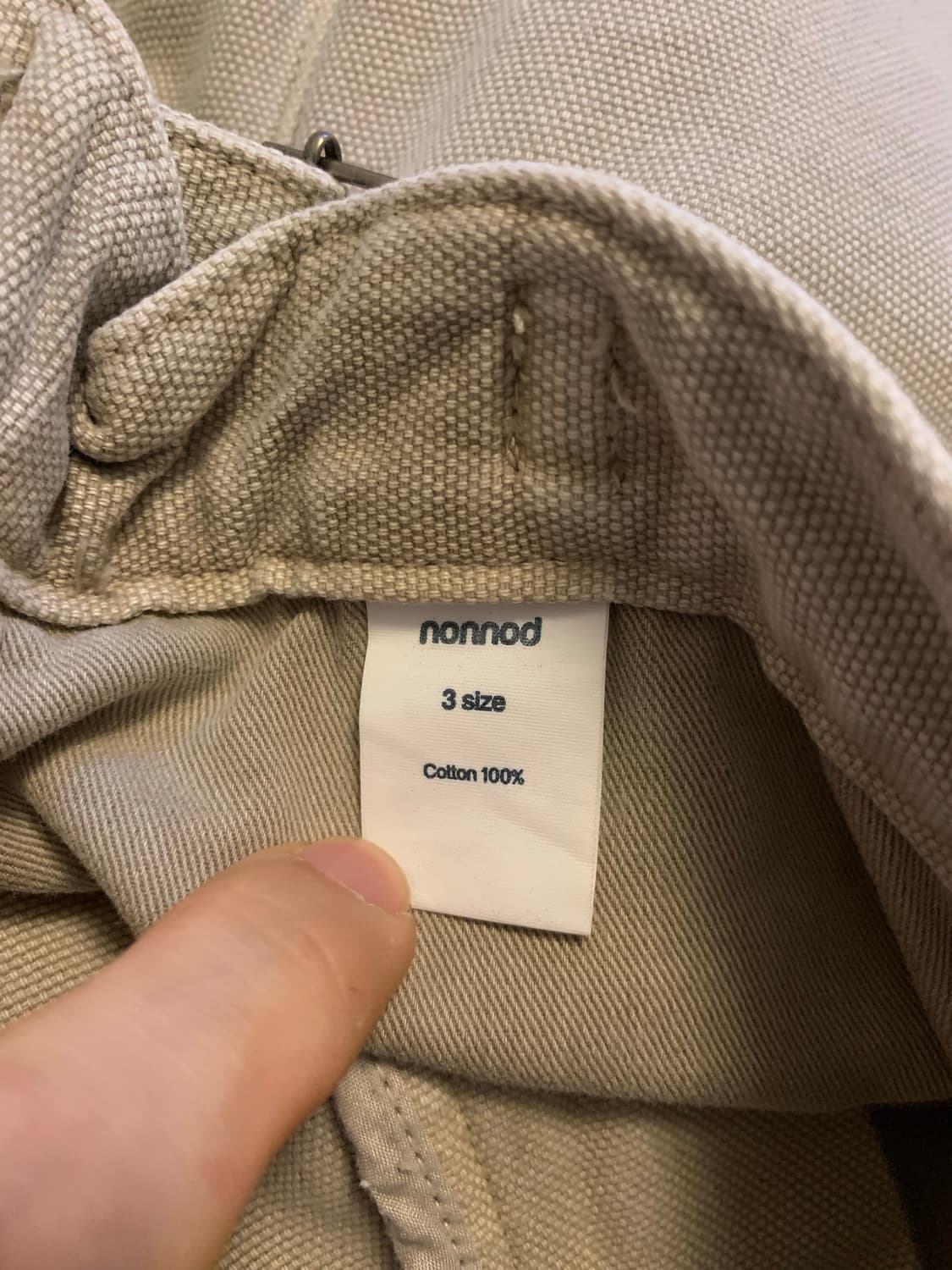 논노드 더블니 커버 팬츠 베이지 상품이미지5