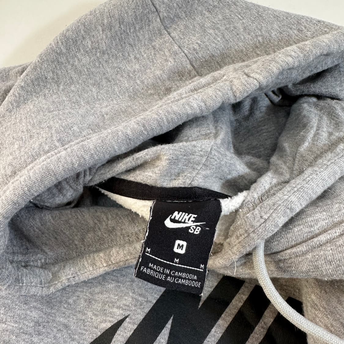 M 나이키SB 그레이 빅로고 코튼 후드티 상품이미지4