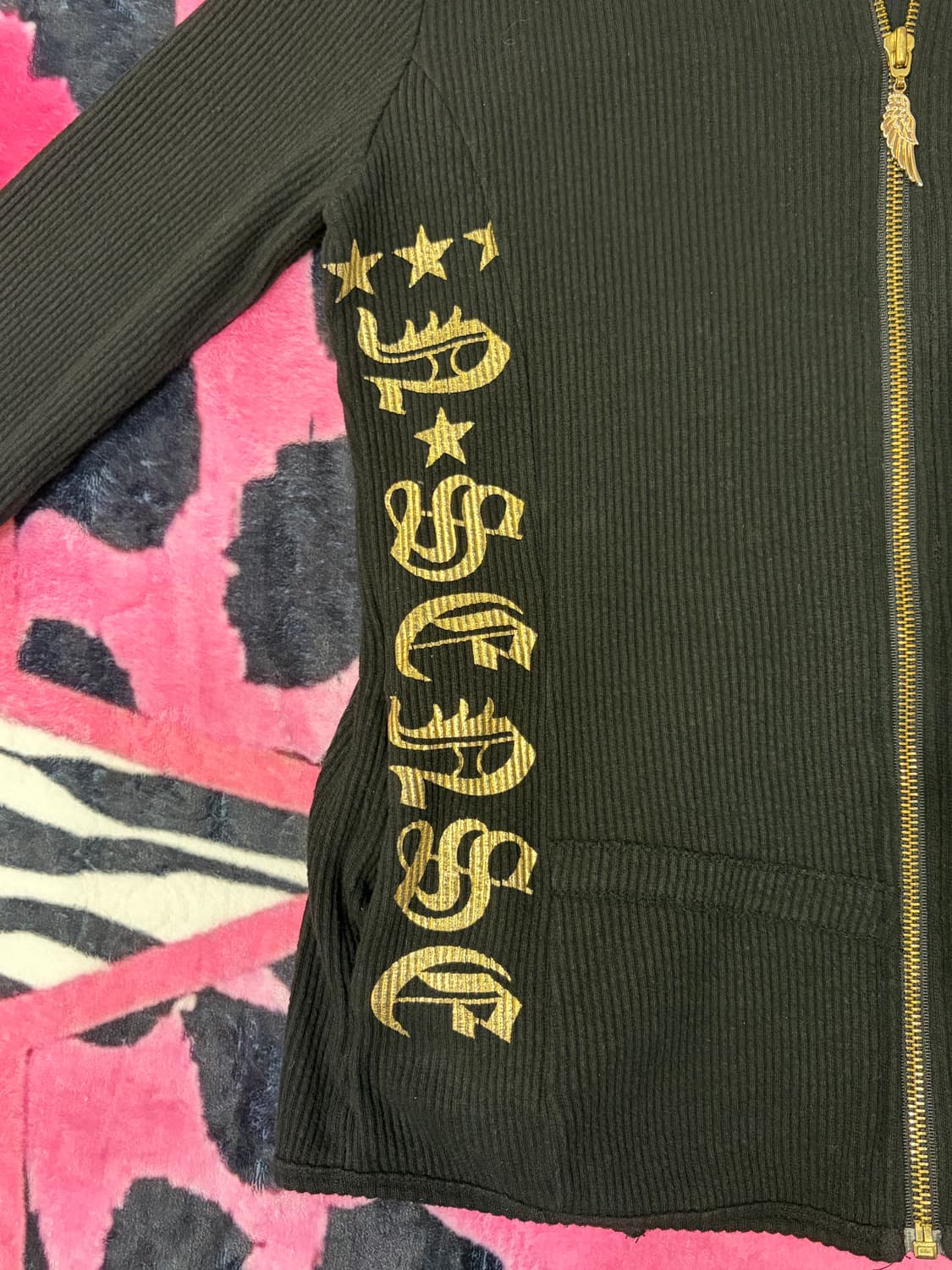 Y2K gold zip detail high-neck zip up 상품이미지8