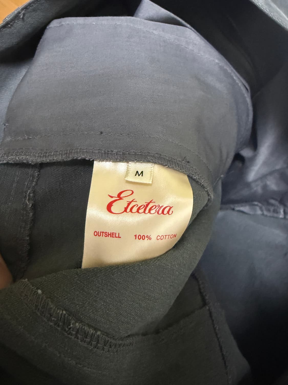 ETCE 더블니 코튼 팬츠 차콜 M 상품이미지5