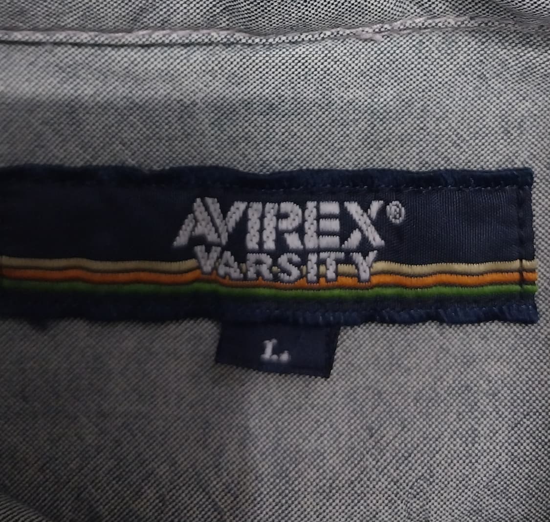 AVIREX 그레이 포켓 자수 셔츠 L 상품이미지3