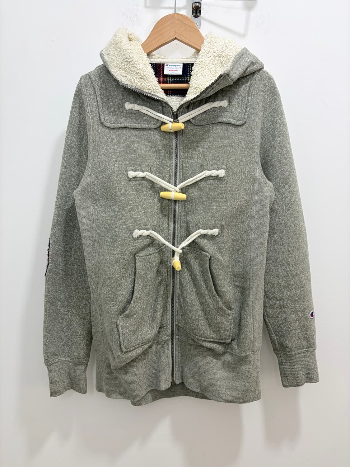 챔피온 리버스위브 그레이 떡볶이 후드집업 자켓 상품이미지6