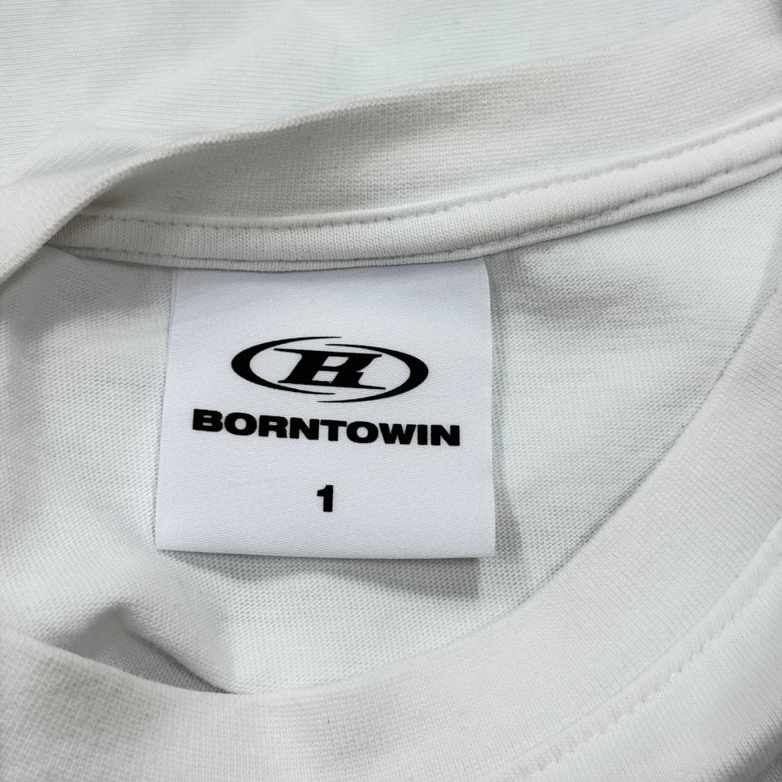 본투윈 레이즈본 오버핏 반팔티 1 화이트 상품이미지4