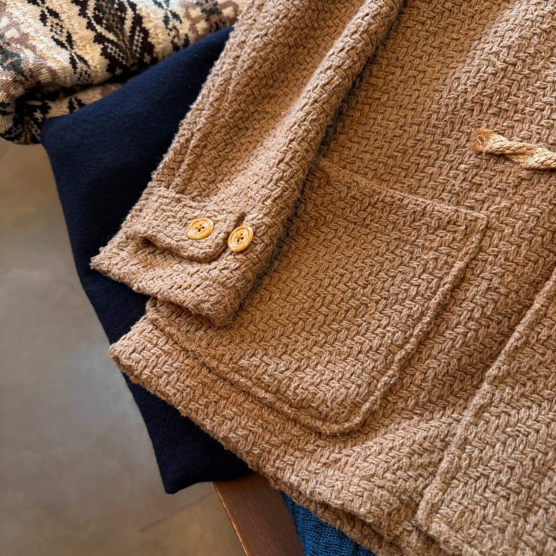 타운크래프트 BY 써니 스포츠 울 레이온 폴리 니트 더플 코트 떡볶이코트 상품이미지2