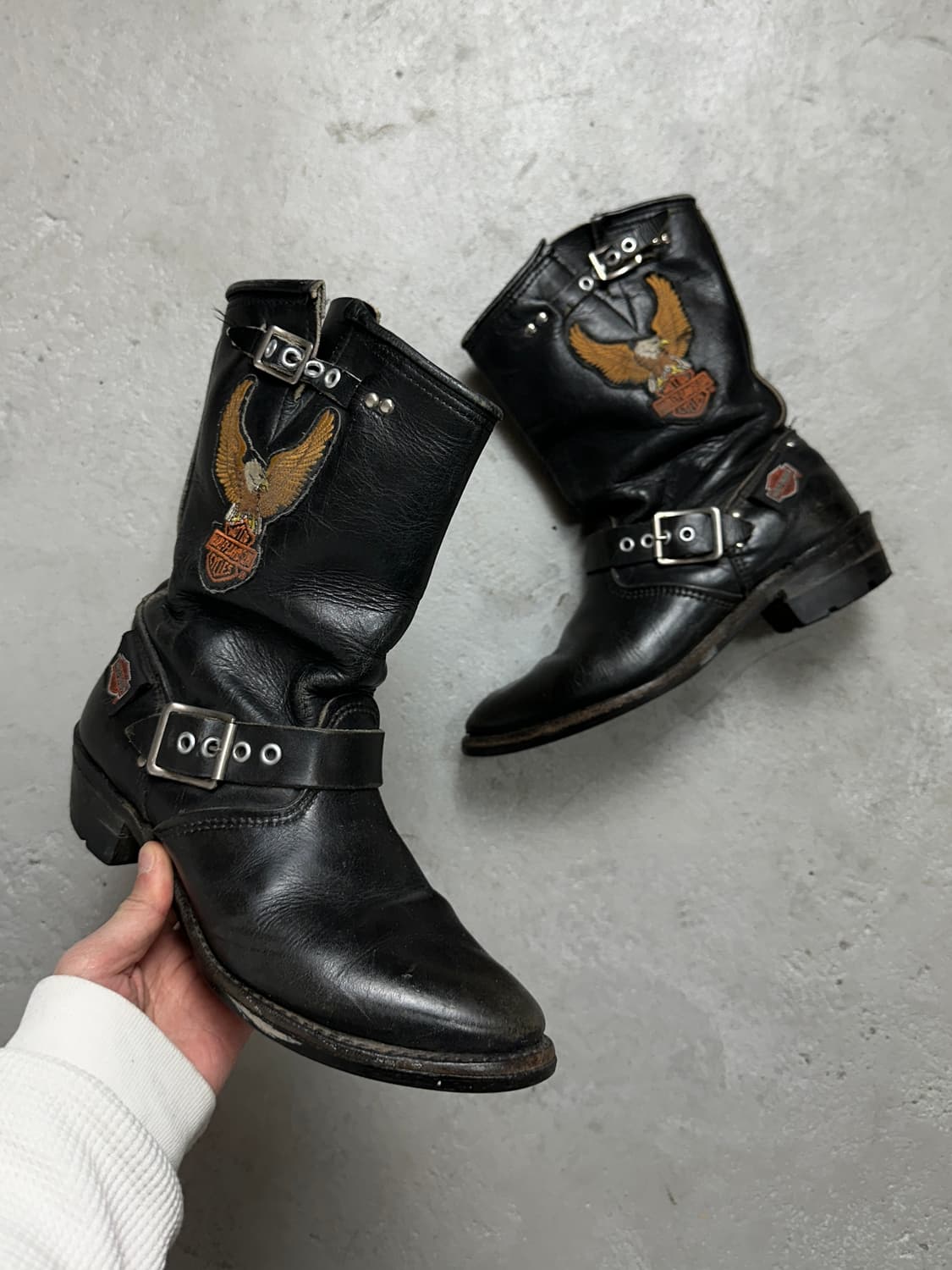 90's 할리데이비슨 엔지니어 부츠 모터사이클 바이커 부츠 상품이미지1