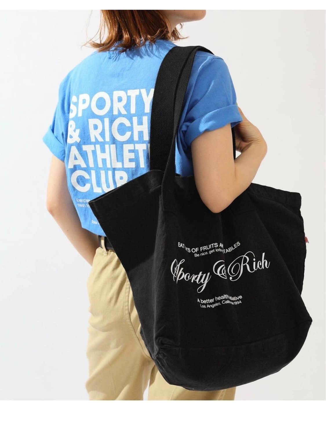 스포티앤리치 워시드 코튼 토트백 상품이미지5