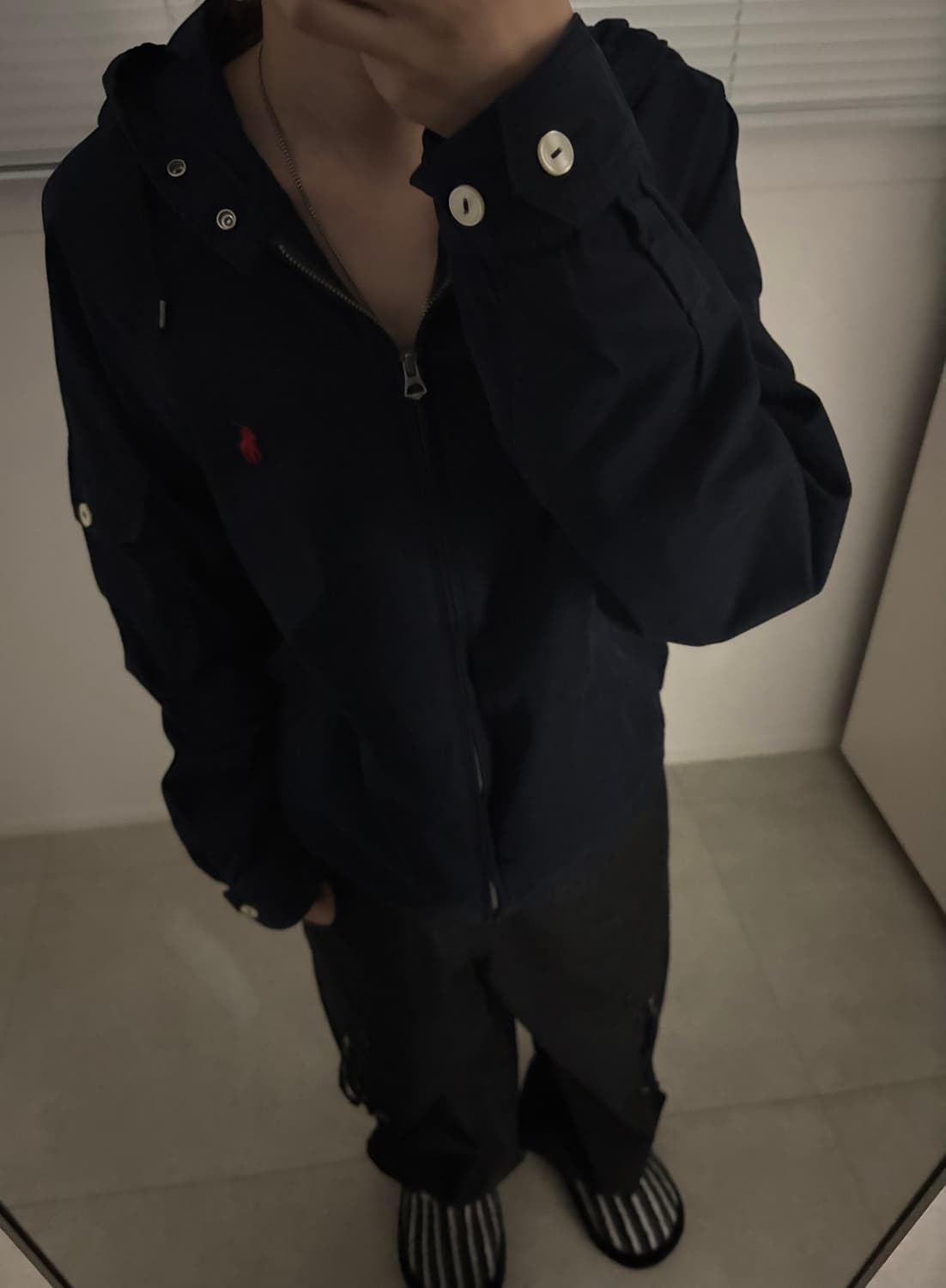 네이비 폴로 코튼 자켓 상품이미지2