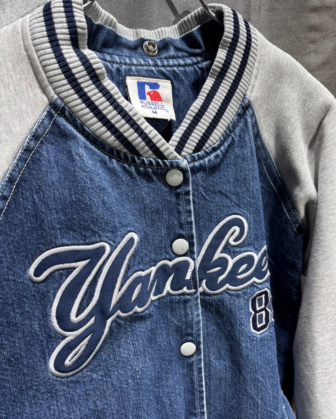 M 러셀 에슬레틱 뉴욕양키스 데님 코튼 바시티  상품이미지4