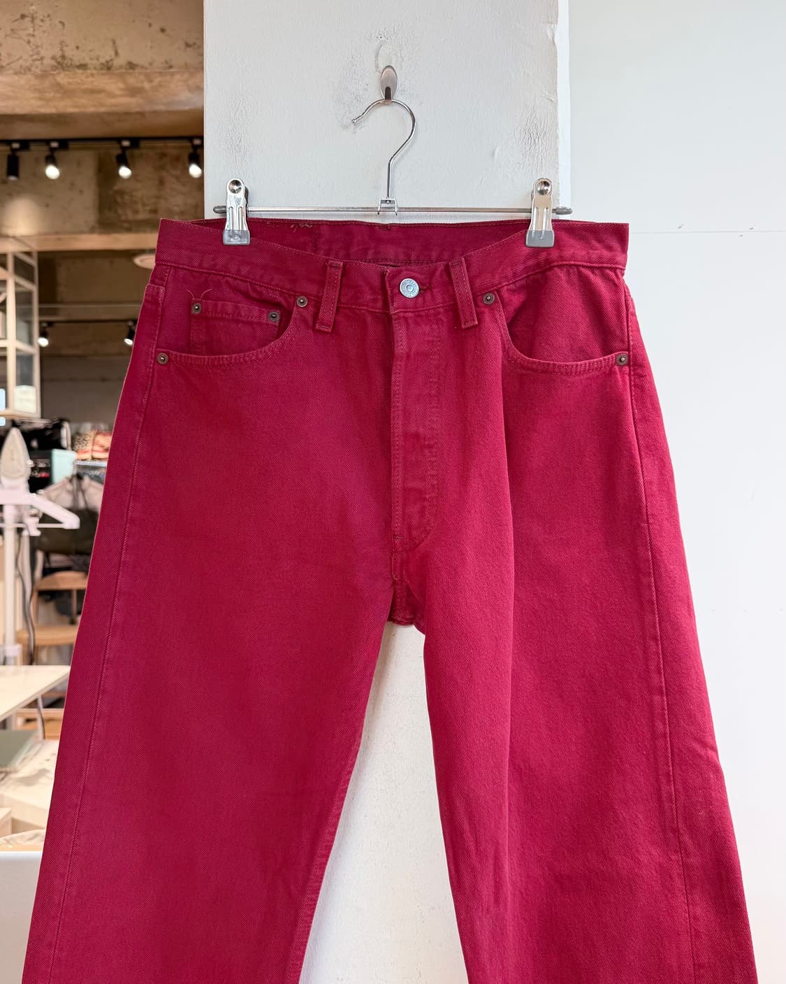 리바이스 501 레드 데님 팬츠 상품이미지3