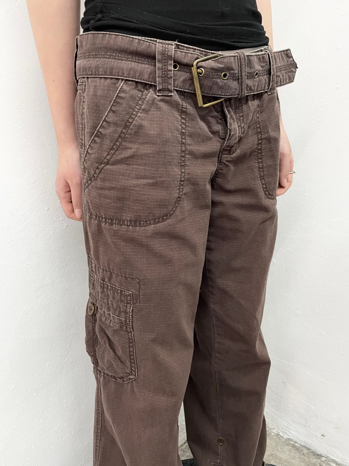 타미힐피거 브라운 포켓 카고 벨트 팬츠 상품이미지3