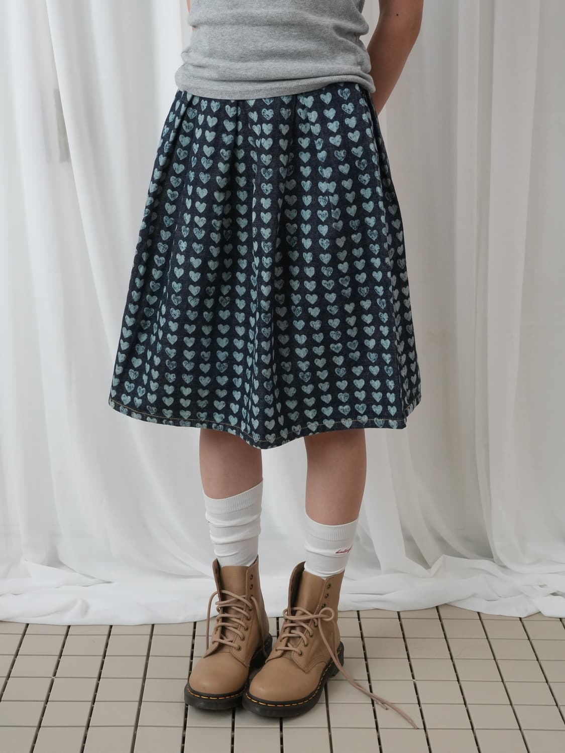 Ozone Community Heart Denim Skirt (25) 상품이미지7