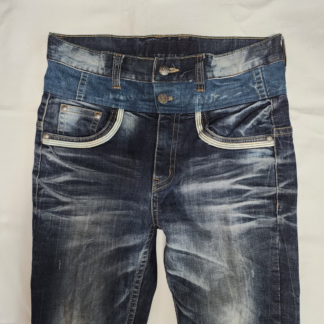 CLOUD72 오리엔탈 레이어드 워싱 데님팬츠 상품이미지6