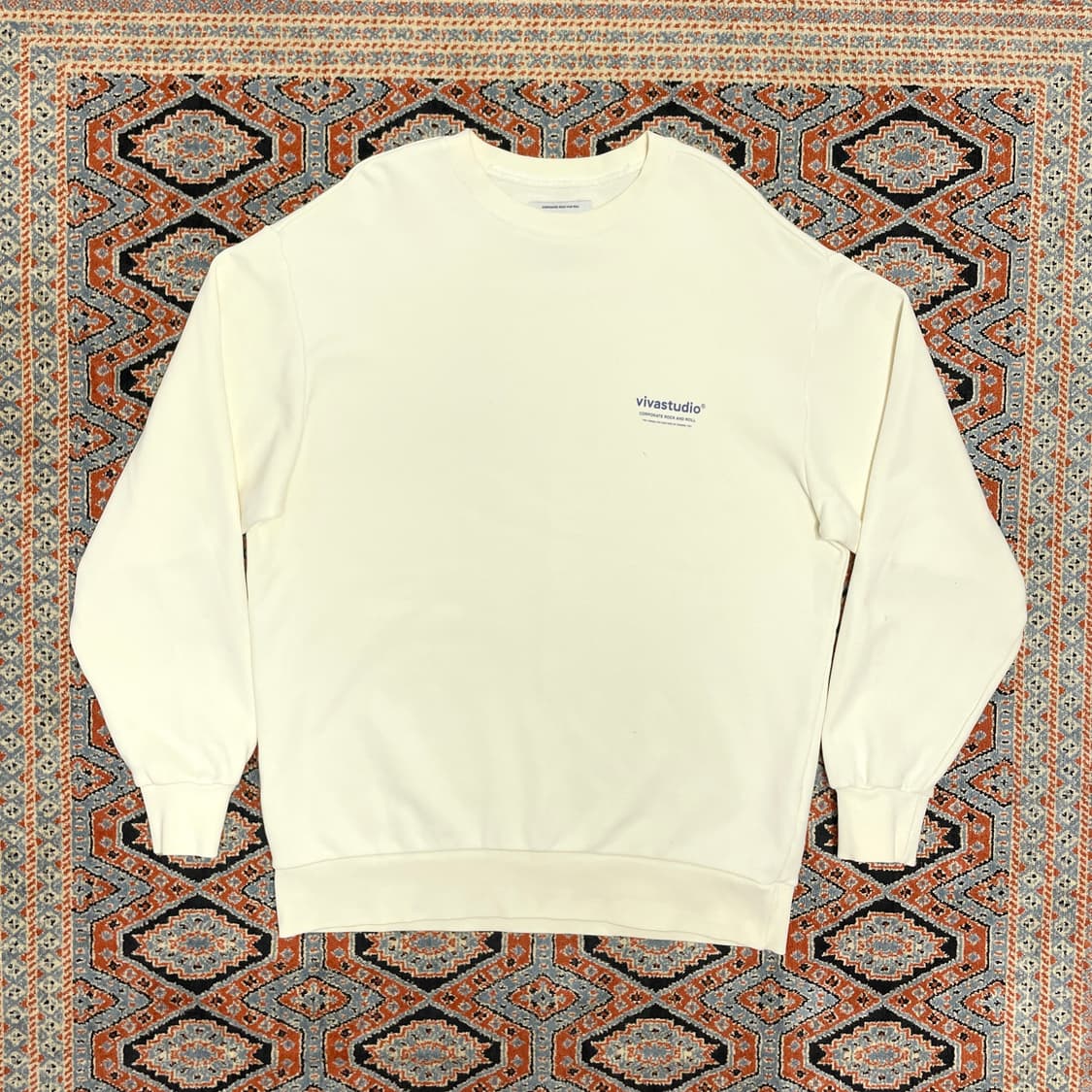 비바스튜디오 아이보리 맨투맨 남성XL 상품이미지1