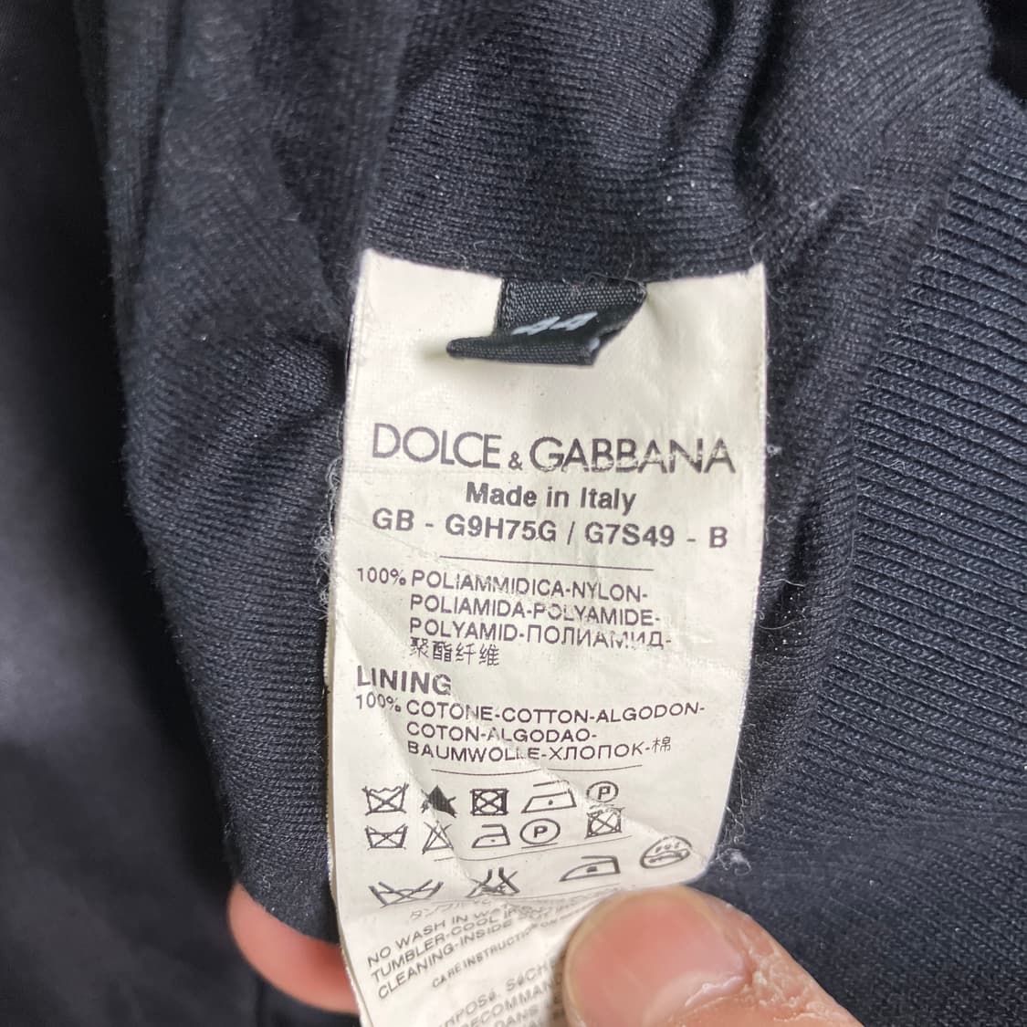 D&G 돌체앤가바나 블랙 블루종 자켓 44 상품이미지8